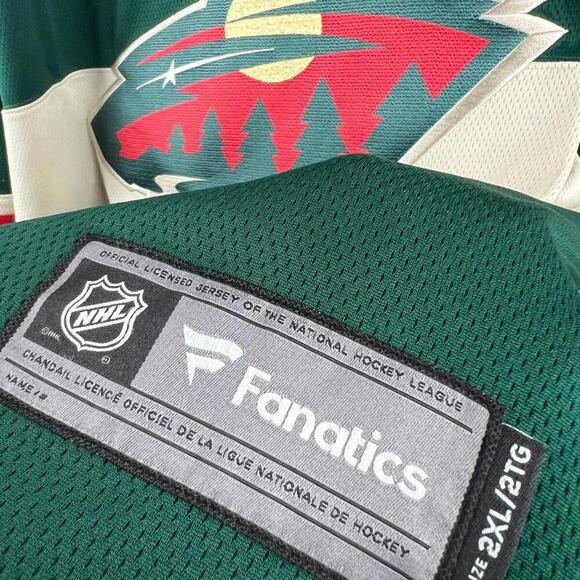 Minnesota Wild Fanatics Breakaway NHL Jersey Men’s 2XL Green Blank 2024 NWT - Picture 7 of 8